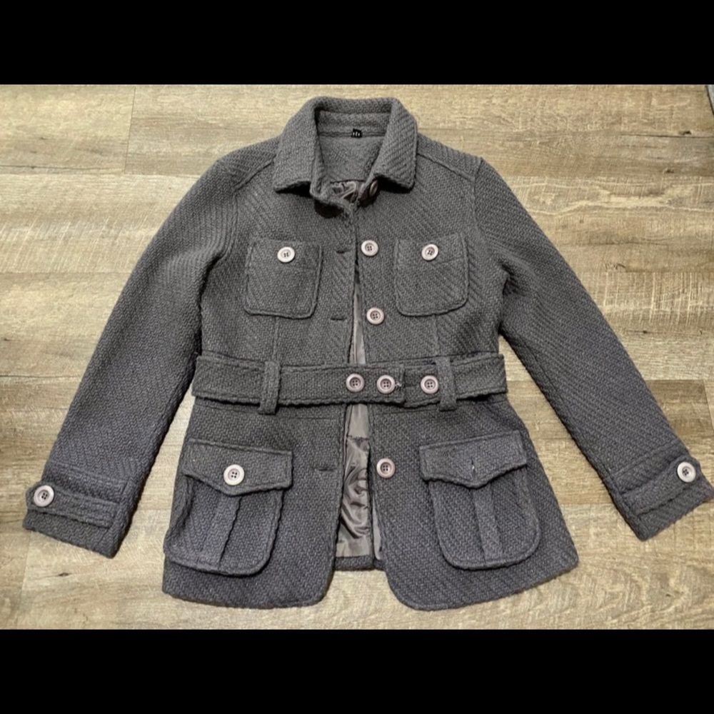Women’s Size 10 Knit Dark Grey Chilli Pepper Branded Jacket